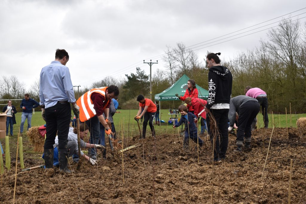 Witney Tiny Forest Planting Day March 2020