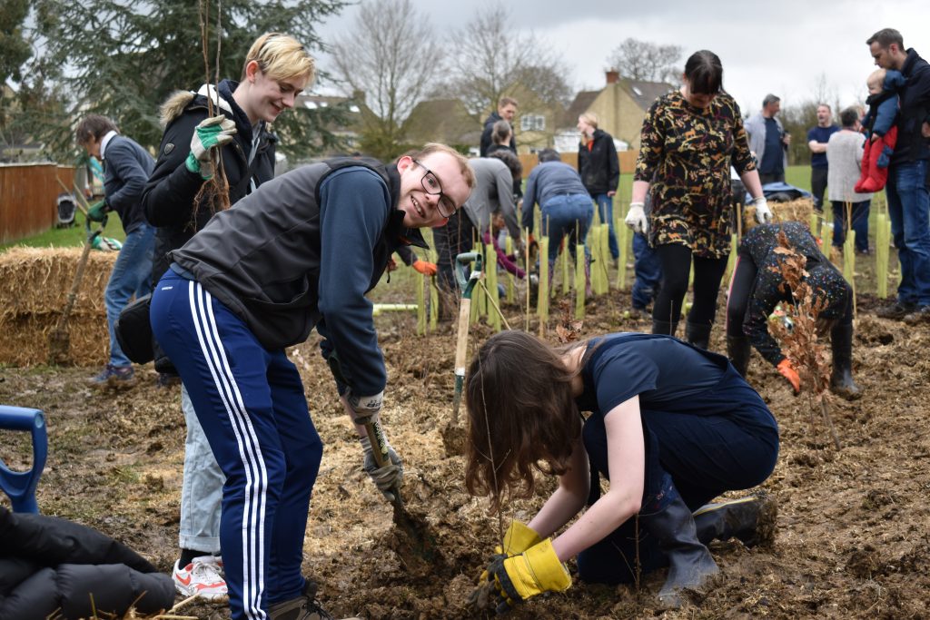 Witney Tiny Forest Planting Day March 2020