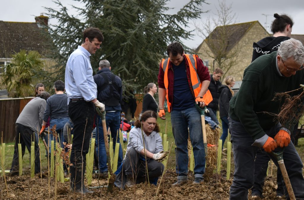 Witney Tiny Forest Planting Day March 2020