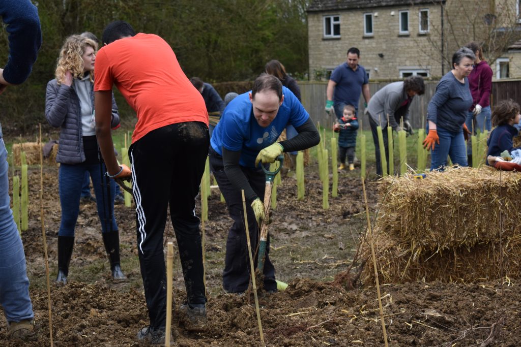 Witney Tiny Forest Planting Day March 2020