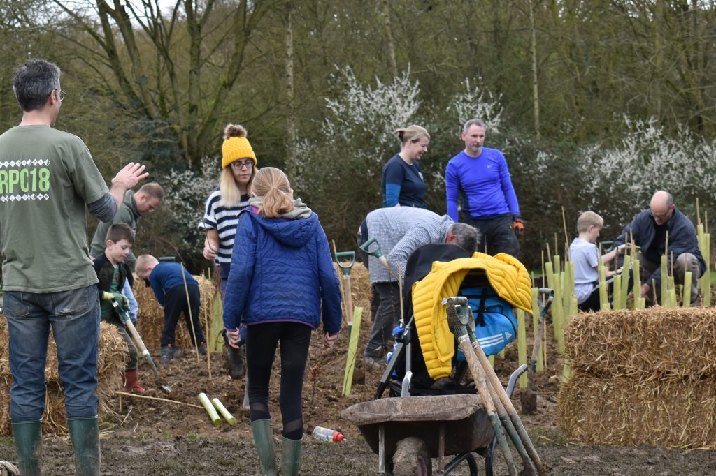 Witney Tiny Forest Planting Day March 2020