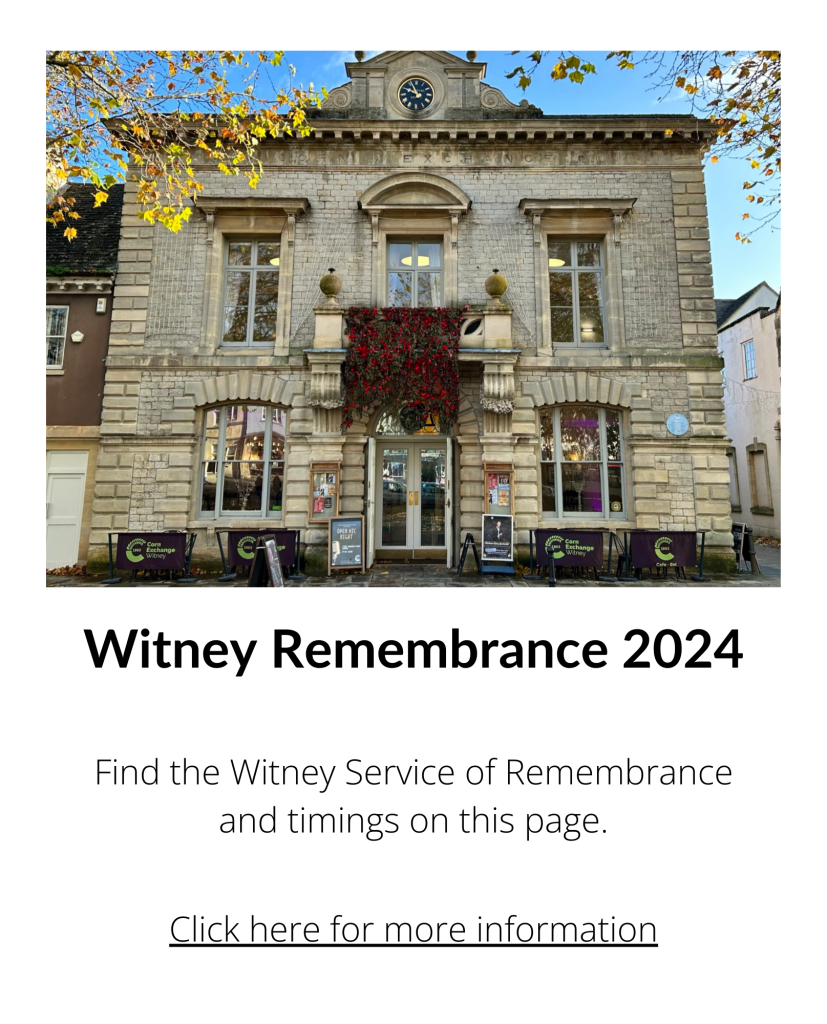 Witney Remembrance 2024 - Find the Witney Service of Remembrance and timings on this page.